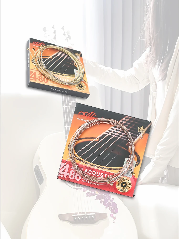 Alice アコースティック・ギター弦シリーズ 11-52/12-53 高炭素鋼芯、リン青銅/銅合金巻、防錆コーティング