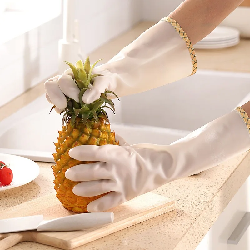 Kitchen Nitrile Gloves Durable for Washing Dishes Housework Cleaning Waterproof Laundry Rubber Household Reusable Daily Use