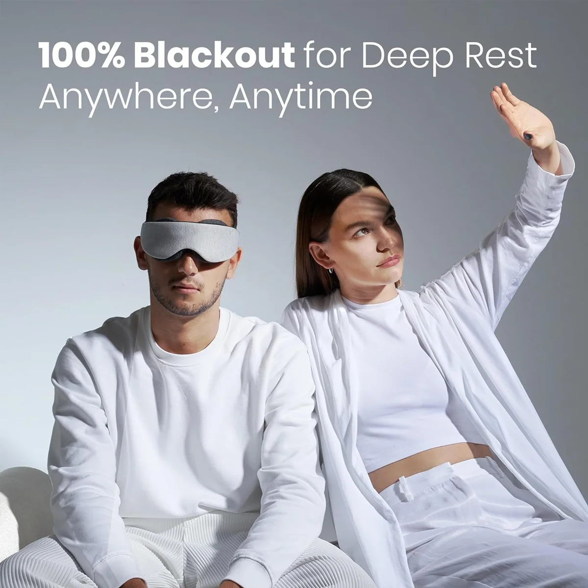 3D Sleep Mask 100% Light Blocking Adjustable Zero Eye Pressure Ultra Comfort Blindfold for Women Men Travel Office Shift Work