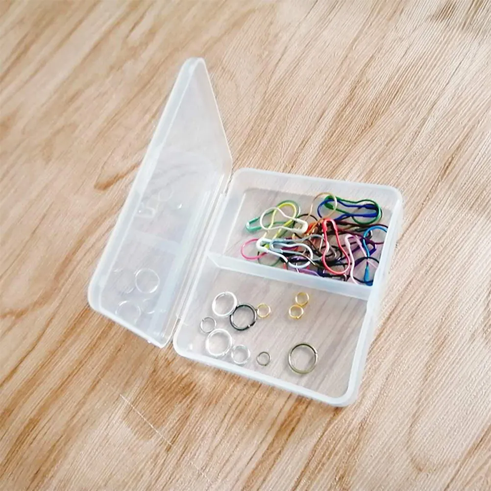 

6Pcs Plastic Storage Box Rectangular Transparent Cases Organizer for Earrings Jewelry Pen Office School Use Plastic Box