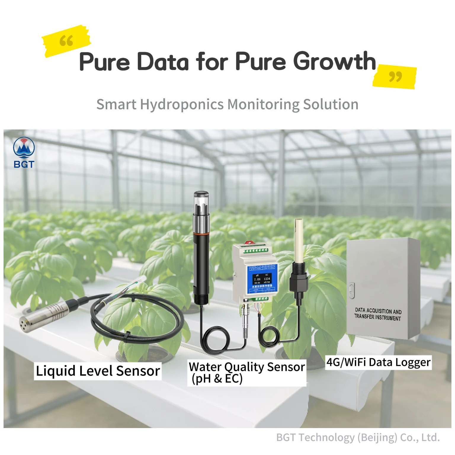 Hydroponic Agriculture Solution With Dual-Parameter Water Quality And Level Detection Sensors