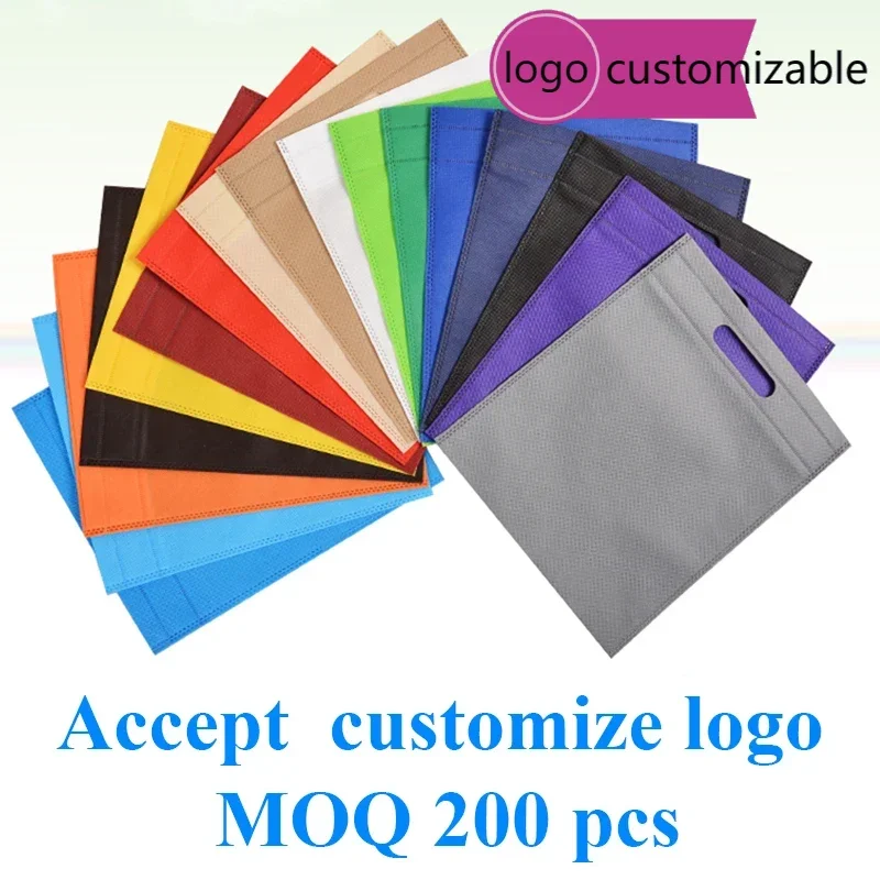 25*30cm Whosales  Reusable Foldable Non-woven Fabric Gift Bag Non Woven Shopping Tote Bag Custom LOGO  logo print