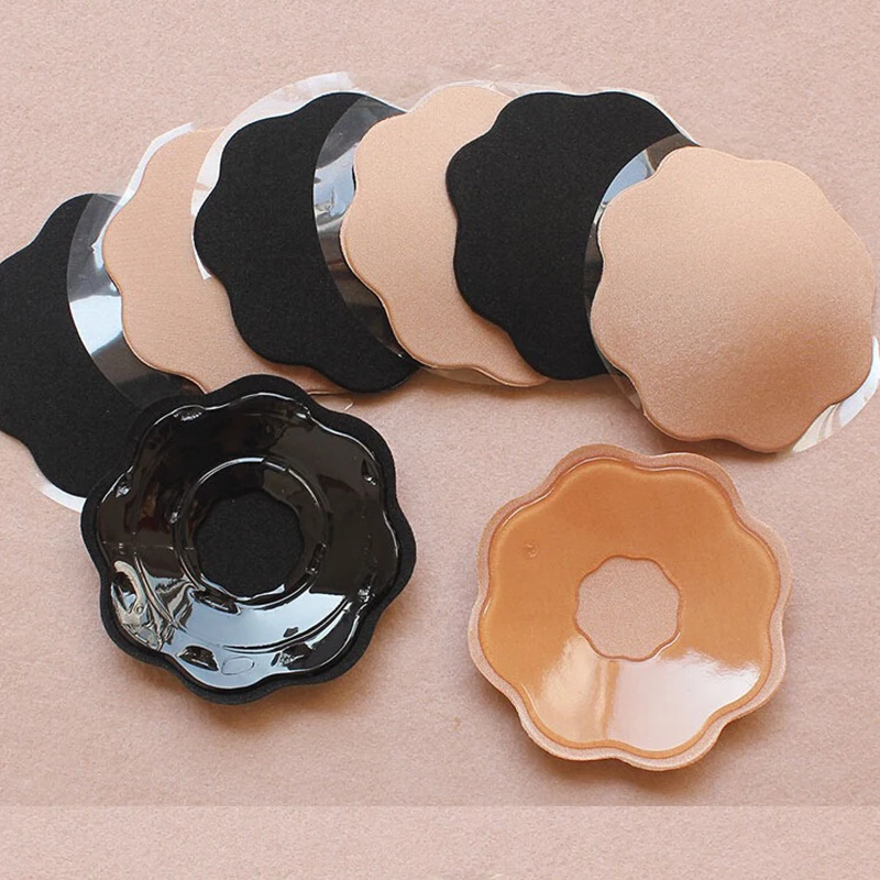 Reusable Breast Petals Invisible Strapless Bra Pasties Self Adhesive Nipple Cover Silicone Sexy Bra Pads For Women Party Dress