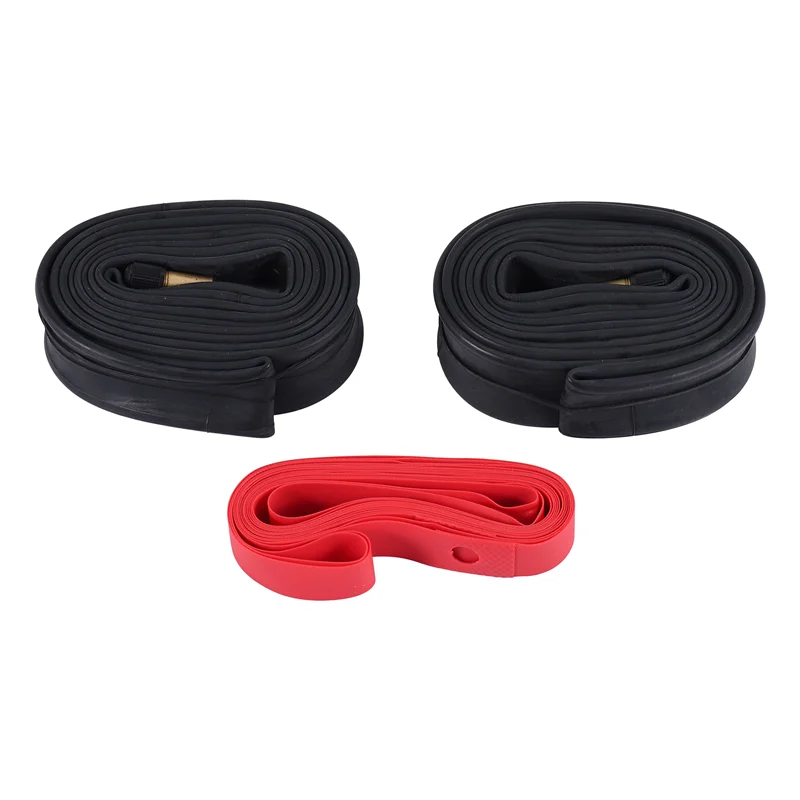 

AS98-2Pack 700X35-43C Велосипедная камера с 2 ободными полосами Клапан Шредера Резиновая велосипедная трубка для шоссейного велосипеда 700C