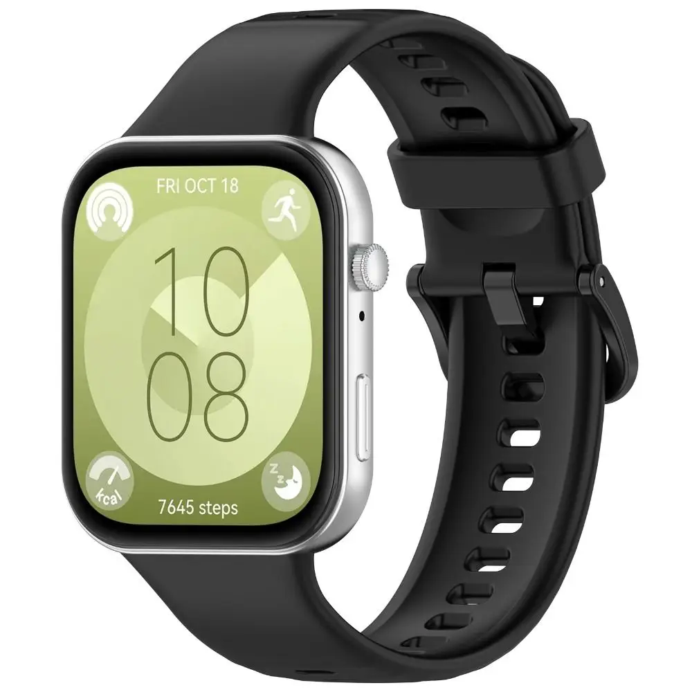 สายนาฬิกาซิลิโคนใหม่สำหรับเปลี่ยนสายนาฬิกาสมาร์ทวอทช์สร้อยข้อมืออุปกรณ์กีฬาสายรัดข้อมือสำหรับ HUAWEI WATCH Fit 3