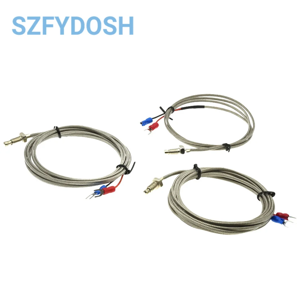 1M/2M/3M K Type Thermocouple Control Thread M6 Screw Probe Temperature Sensor Temperature-Controller 0-400C Sensor Probe