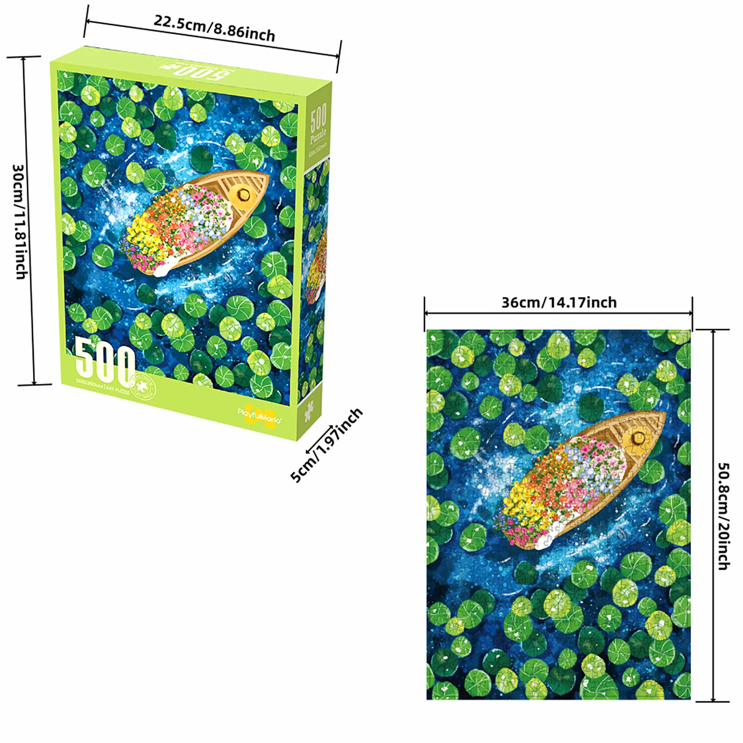 500 قطعة من ألغاز الصور المقطوعة على الأرض من مادة البحر الأزرق للبالغين ألعاب ديكور المنزل ألعاب تعليمية ممتعة للعائلة للأطفال #2