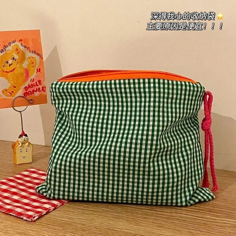 رائجة البيع المرأة منقوشة حقيبة مستحضرات تجميل سعة كبيرة القطن سستة الحقيبة محفظة السفر حقيبة مستحضرات تجميل المحمولة بسيطة الحقيبة حقيبة مستحضرات التجميل