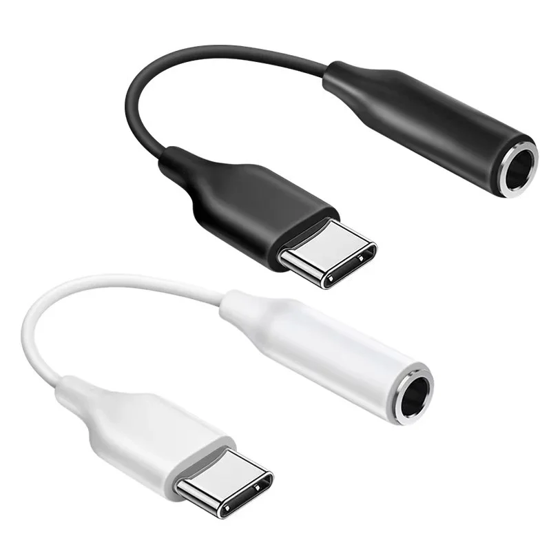 1-4pcs For Usb Type C To 3.5mm Audio Adapter 3.5 Jack Aux Cable Headphone For Galaxy S25 S26 S23 S24 UItra S21 S22+ A54 A55 A56