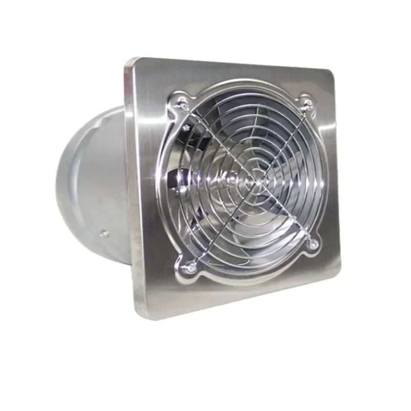 

12 Inch Stainless Steel Pipe Exhaust Fan Booster 6'' Toilet Kitchen Hanging Wall Window Duct Fan Air Ventilator Extractor Blower