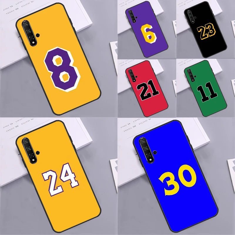 Basketball Lucky Number Case For Huawei Nova 11i 8i 3i 10 9 SE 5T Y60 Y61 Y70 Y90 P20 P40 P30 Lite P60 Mate 60 Pro