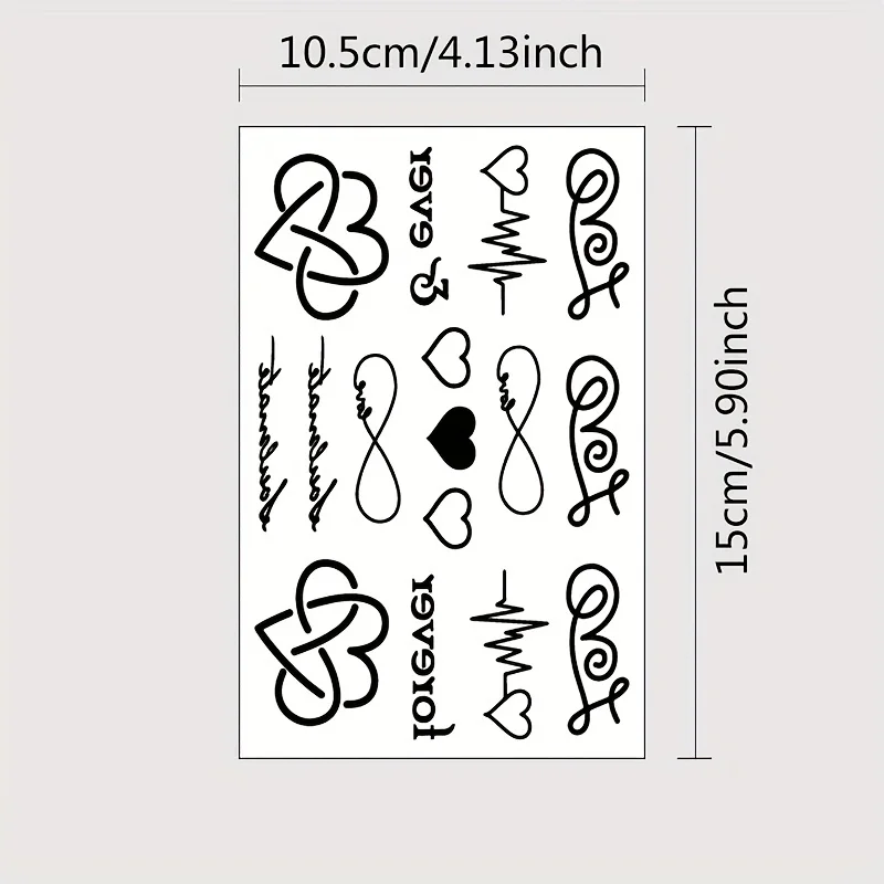 Rocooart SC974 Taty Sketch Black White Sweet Hearts Water Transfer Temporary Tattoo Stickers Fake Tattoo Tatuagem For Women Men