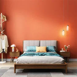 papel de parede simple solid color orange wallpaper non self adhesive living room bedroom background wall paper shop decoration