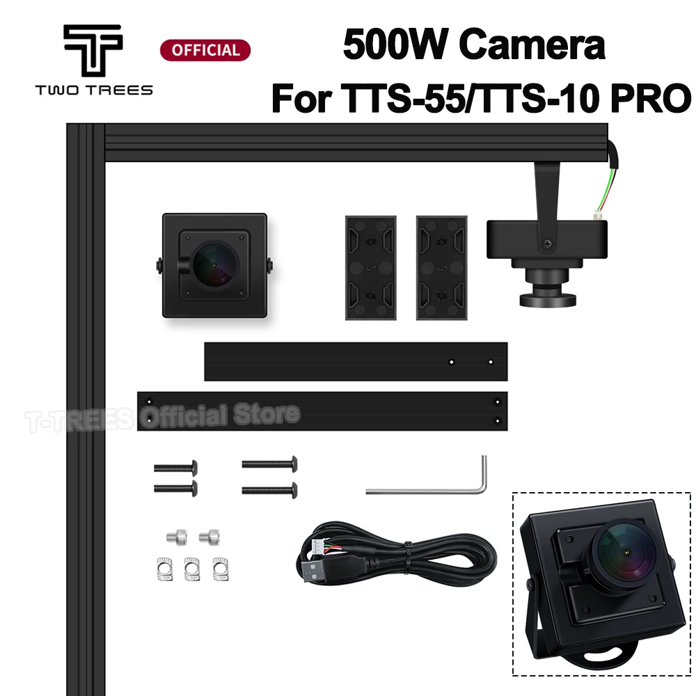 Twotrees tc500 500w câmera inteligente 5mp para TTS-55 TTS-10 pro CK1-55 máquina de gravação a laser visualizando espaço de trabalho inteiro