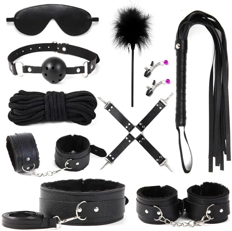 BDSM kit, Sex Bondage Gear & Accessories, 10PCS Sets Couples Sex Toys, bondaged kit Adult, Sex Restraints, Restraints Kit Toys