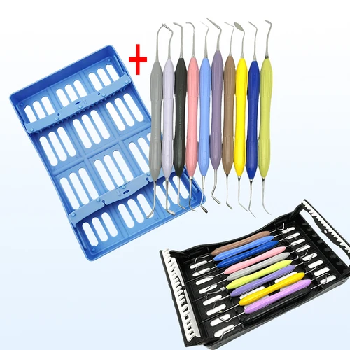 Imagen 1 del producto Juego de espátula de resina compuesta Dental, herramienta de escultura de mezcla de silicona y compuestos para restauración estética, 10 Uds.