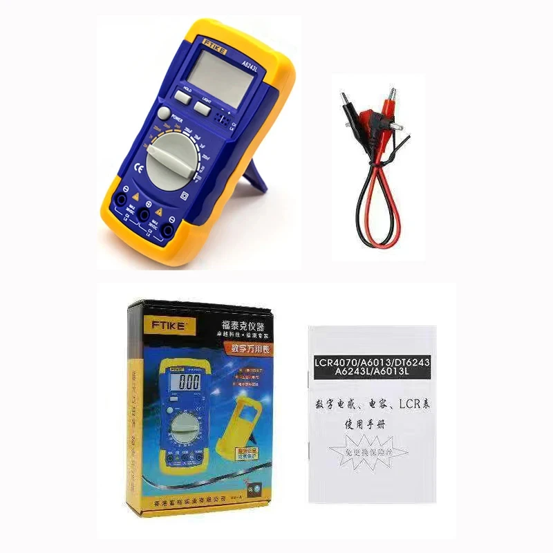 A6013L Professional Digital Capacitance Meter Capacitor 0-20mF Handheld Electronic Capacitance Tester LCD Backlight 6013 6243