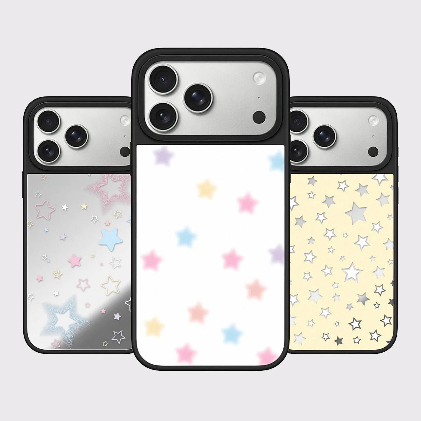 Yellow Pink Background Star Mirror Surface Magnetic Phone Case Cover for IPhone 12 13 14 15 16 17 18 Pro Max Case
