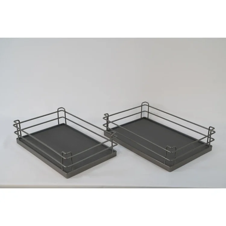 Wholesale Customized Kitchen Metal Drawer Style Pull-Out Basket Dining Cabinet Food Tableware Storage