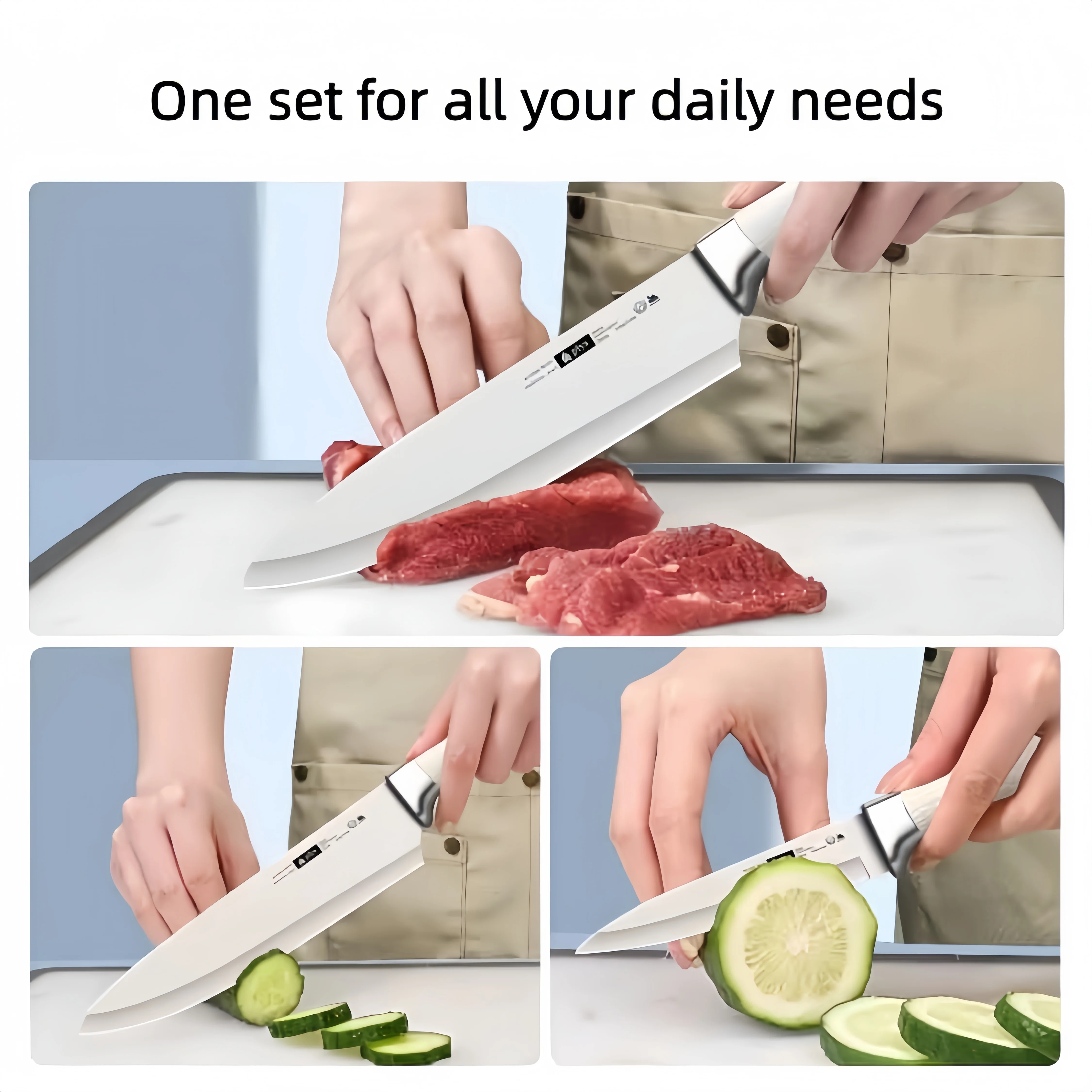 White Stainless Steel Fruit And Vegetable Knife Kitchen Sharp Easy to Clean Cutlery for food Preparation