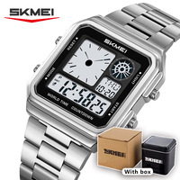 SKMEI Business Men Daylight Saving Time Digital Electronic Watch For Women Student Waterproof Chrono Wristwatch Sport Clock 2451
