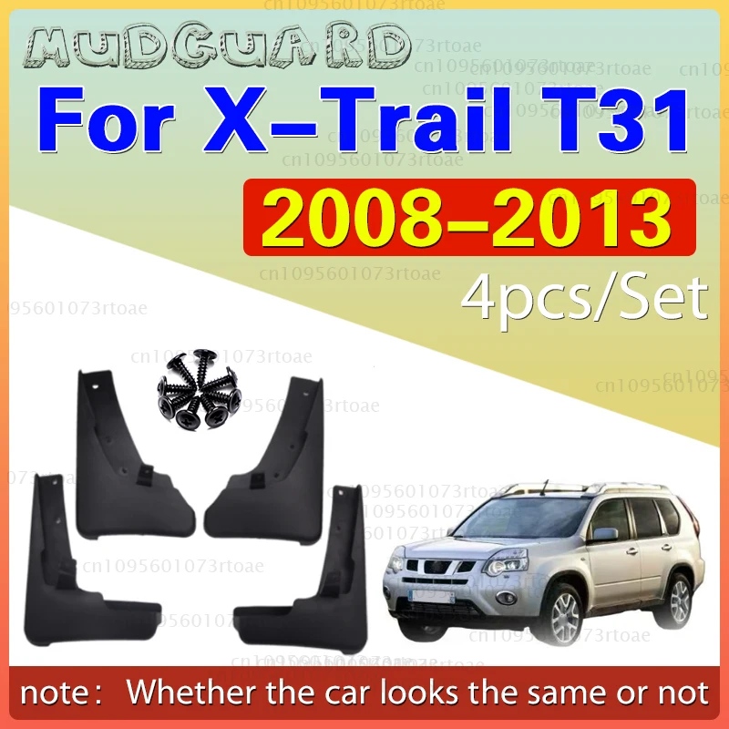 

For Nissan X-Trail T31 2008-2013 Xtrail Splash Guards Mud Flap Mudguards Fender 2009 2010 2011 2012 Set Molded Car Mud Flaps