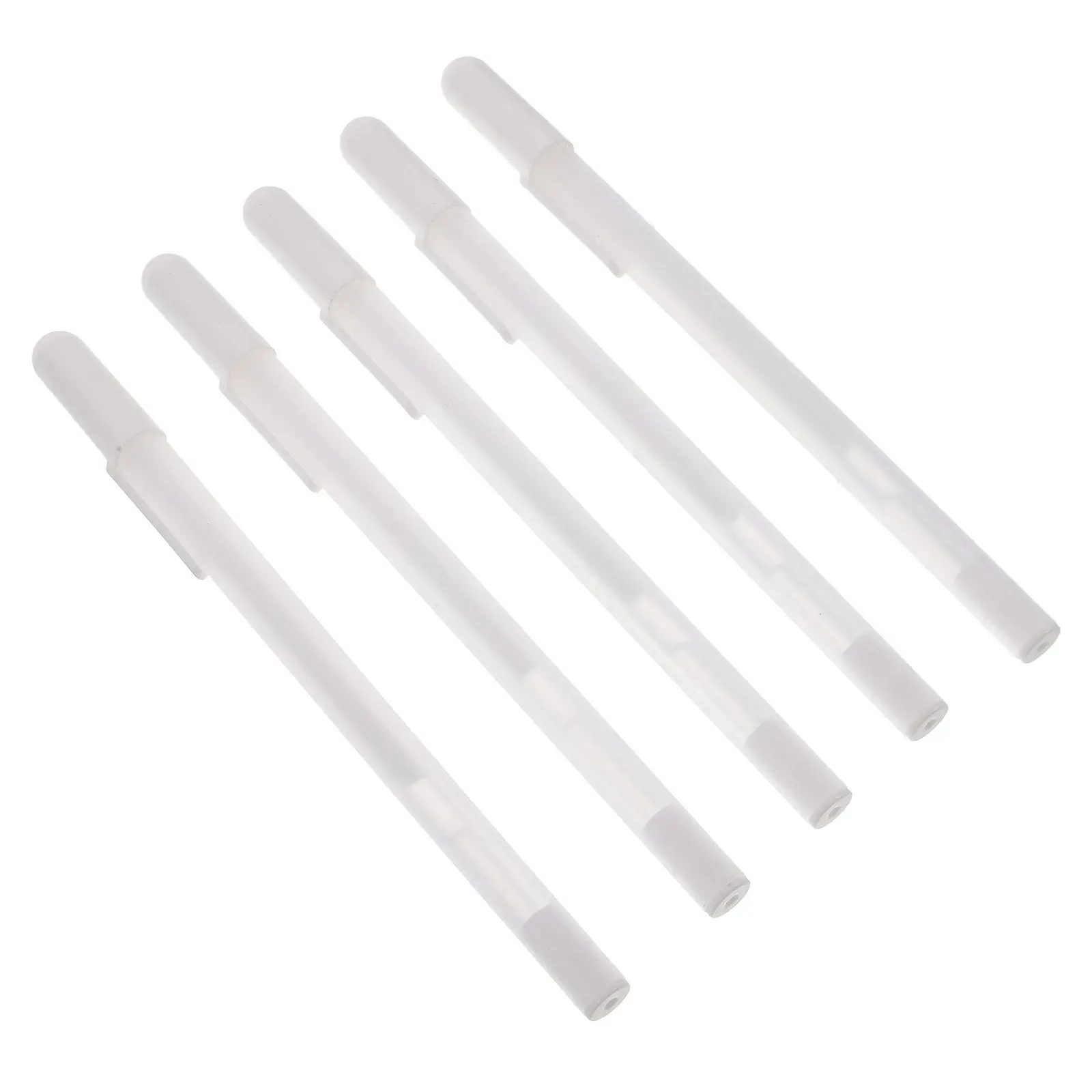 

5Pcs White Eyebrow Mapping Pencil Waterproof Skin-Safe Gel Pen Fine Tip for Brow Shaping Tattoo Stenciling Piercing Marking
