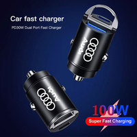 100W USB car charger C-type fast charging mobile phone adapter For Audi A1 A2 A3 A4 A5 A6 A7 A8 Q1 Q2 Q3 Q4 Q5 TT RS3 S5 B8 C6