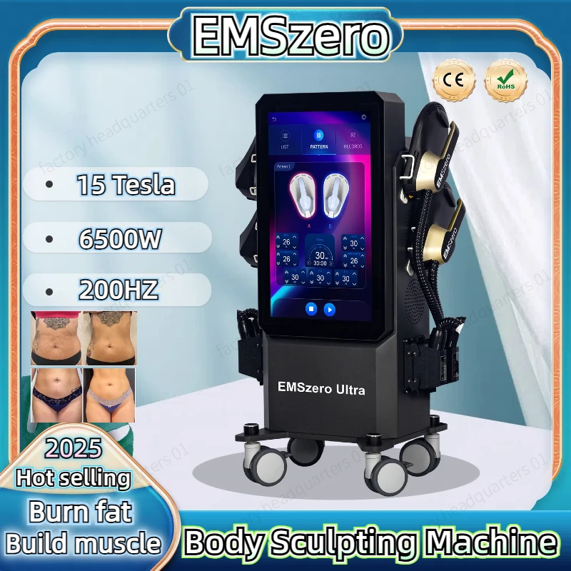 

EMSzero RF Sculpt Machine 6500W New RF EMS Body Sculpting Fat Slimming Technology Muscle Stimulation 15 Electromagnetic Weight