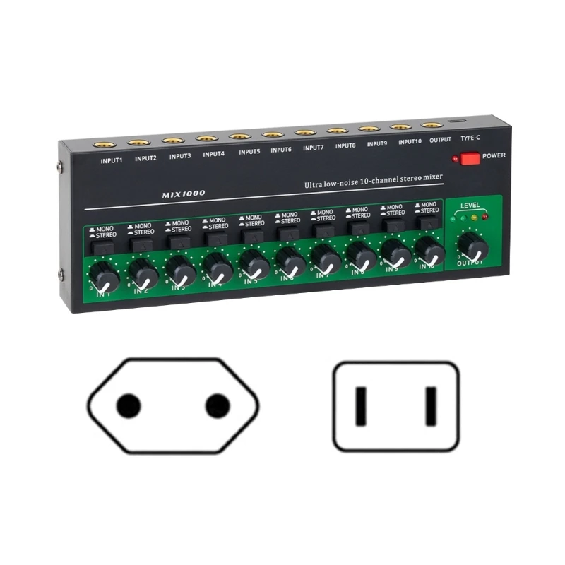 Consoles 10Channels Digital Mixer Sound Table for Speaker Mixer