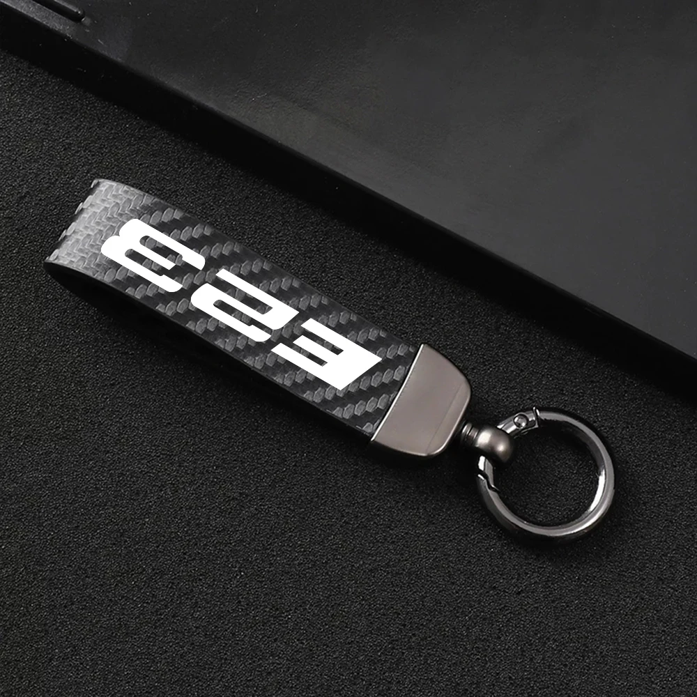 For BMW 7 Series E23 E32 E38 E66 New Fashion Car Key Chain Carbon Fiber Style Leather Auto Keyrings Holder High-Grade Accessorie