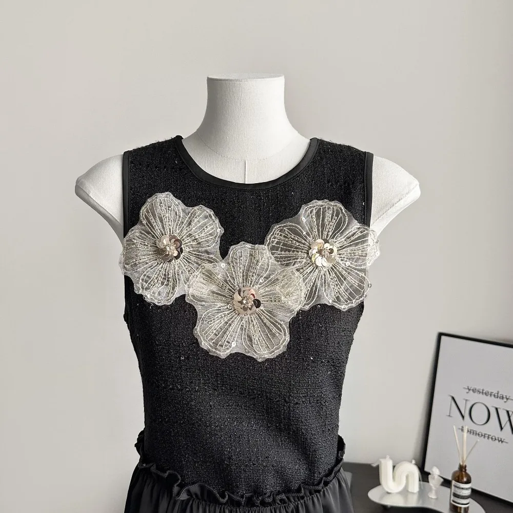 Accesorios de ropa con tachuelas de flores para el pecho, vestido de cuello, broche de tela de encaje bordado decorativo DIY, accesorios nuevos