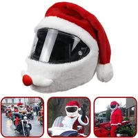 Casco de Navidad para motocicleta, divertida al aire libre, máscara de Papá Noel loca, regalo de Navidad para adultos novedoso de 2025