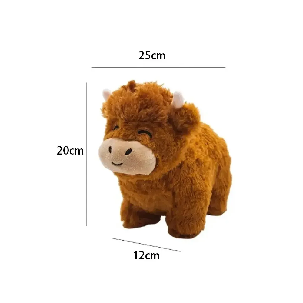 Bonito fofo touro highland vaca lenda plushie brinquedo de pelúcia realista fofo highland vaca brinquedo macio highland vaca figura de pelúcia