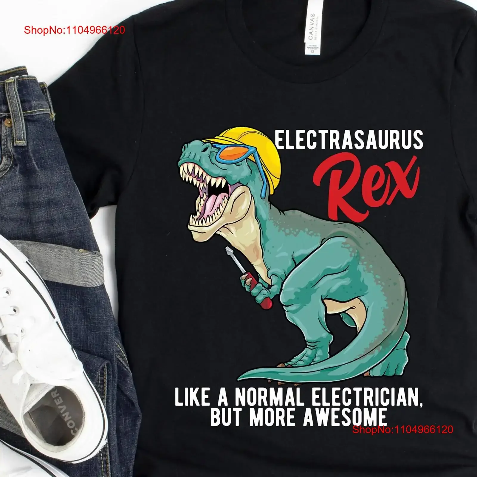Camiseta de electricista Eletrasaurus Rex, divertido dinosaurio, ingeniero eléctrico, vintage, lavado, ropa de calle cómoda, suave para hombre