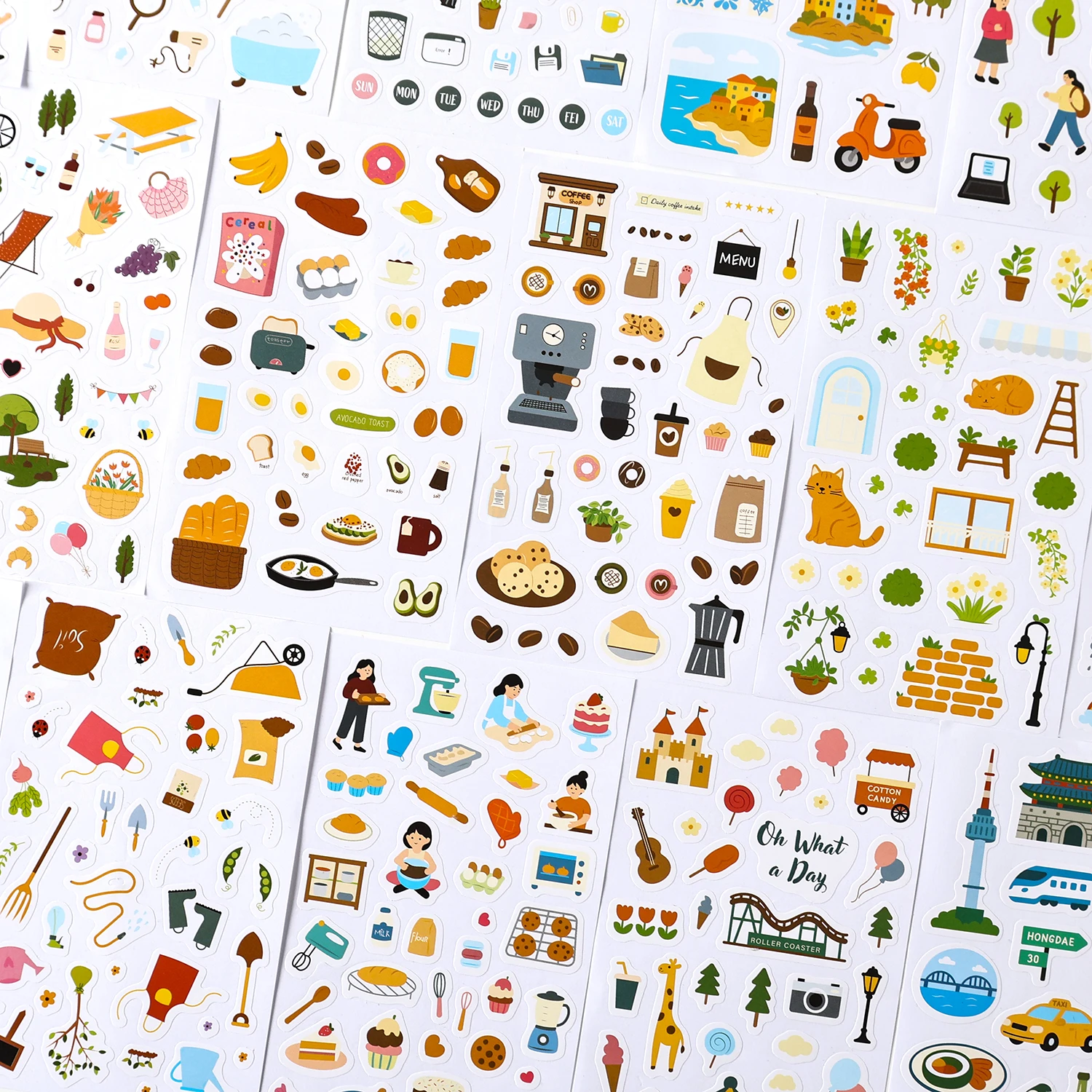 Cute Scrapbooking Sticker Junk Journal Craft Supplies Life Style Decorative DIY Elements for Creative Writing And Memory Keeping