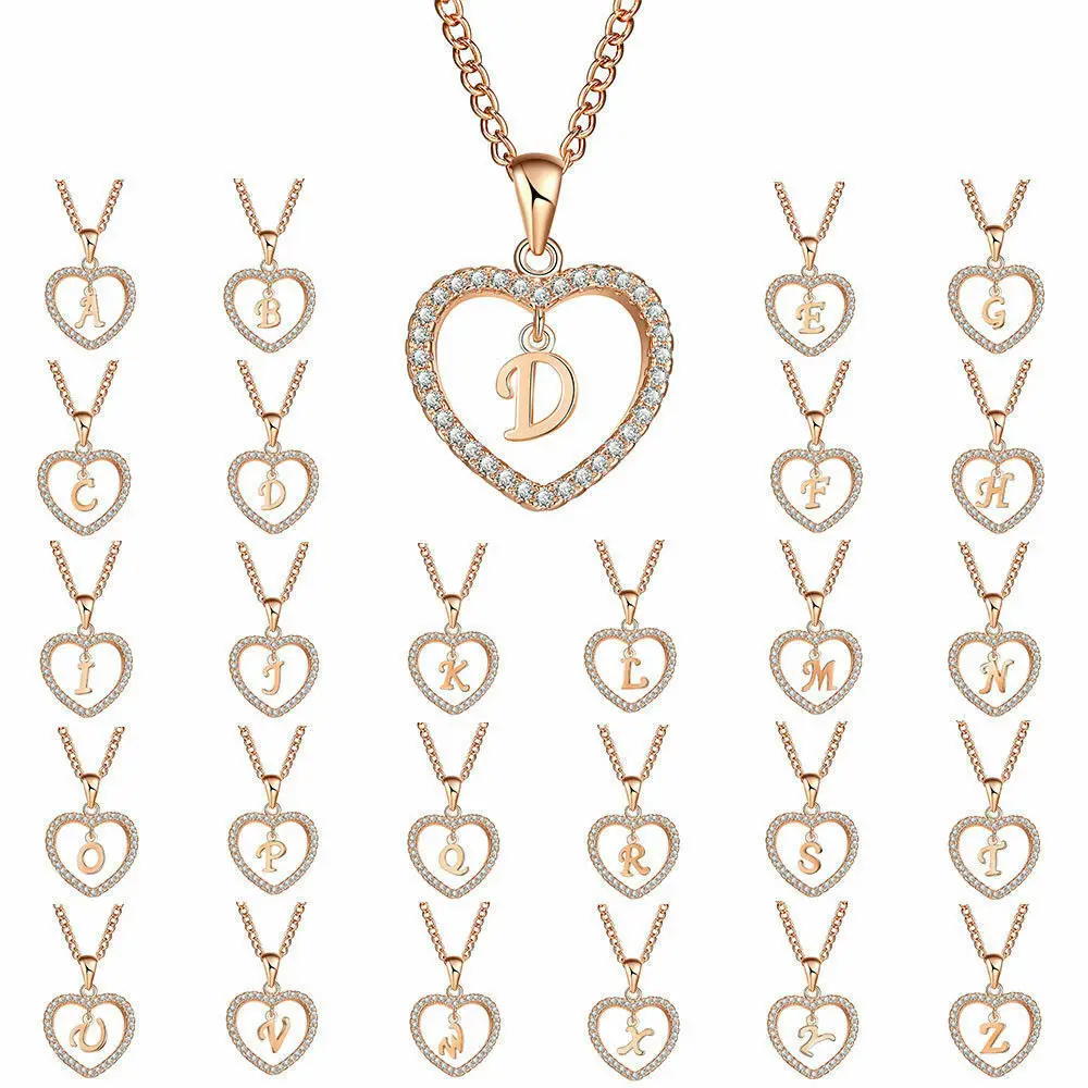 

Letter Necklace 26 Letter Zircon Love Necklace Jewelry Love Pendant