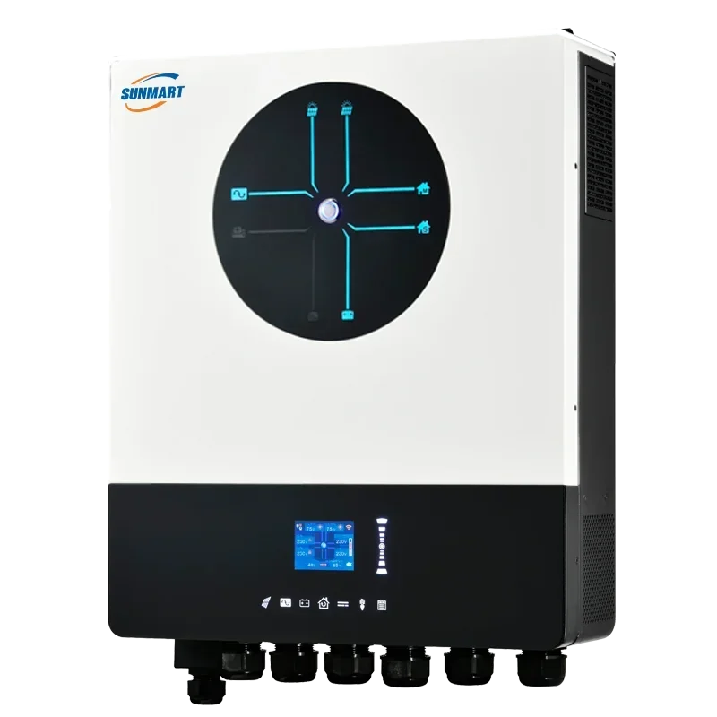In stock Sunmart Ultra 11KW 48V on Off Grid Hybrid Solar Inverters with Built in WiFi Dual Output Parallel Function