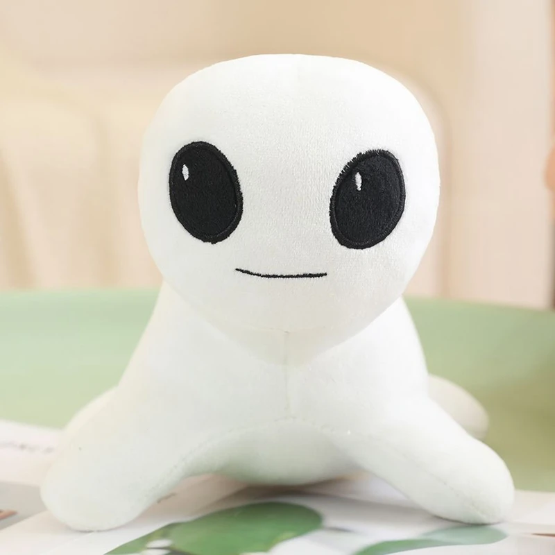 

22cm Four-legged Big-eyed Dog Ghost White Plush Toy Game, a Cute Alien Doll, as a Festival and Birthday Gift for Children