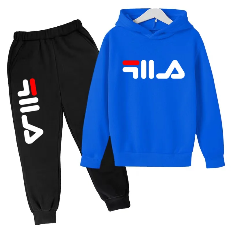 

Kids Trendy Spring Autumn Classic Pullover Hoodie+Pants 2pcs Tracksuits 3-12Years Boys Girls Casual Outfits Children Clothes Set