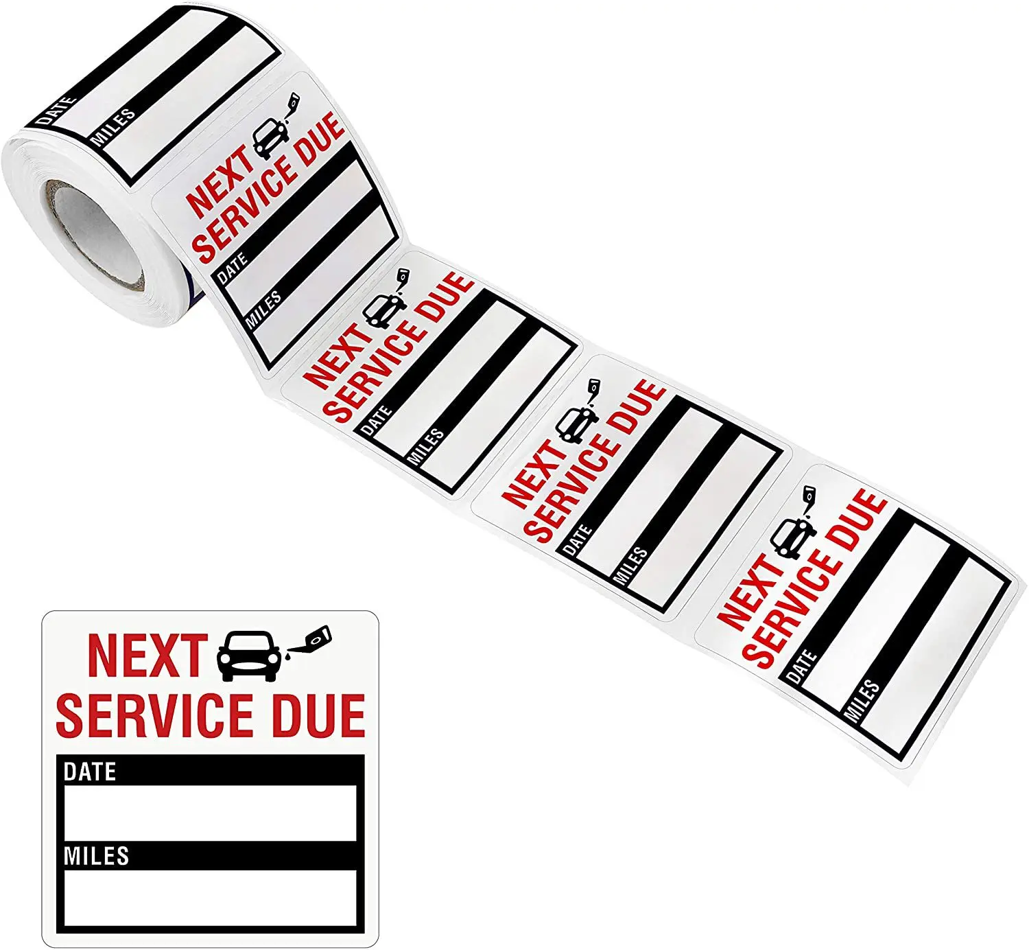150 Pcs Oil Change Auto Maintenance Service Due Reminder Stickers Labels in Roll