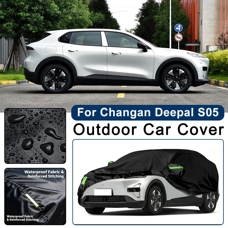 

Outdoor Car Cover Waterproof Dustproof UV Sun Protection, Full Car Protector Exterior Parts For Changan Deepal S05 2024-2026