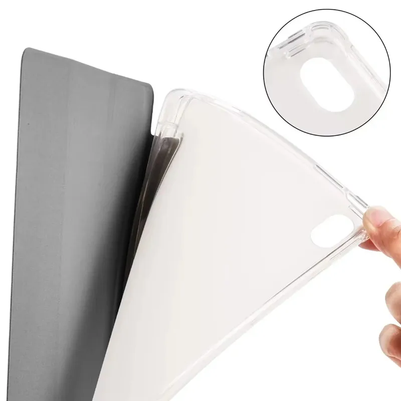 حافظة GEFENIS Coque لهاتف Honor Pad 9 مع حامل قلم ثلاثي الطي من جلد البولي يوريثان الناعم حامل خلفي للكمبيوتر اللوحي Funda لـ Honor Pad 9 12.1 بوصة Cas