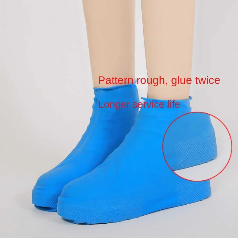 Rain Boots Waterproof Shoe Cover Silicone Unisex Shoes Protectors Waterproof Non-Slip Shoe Covers Reusable Outdoor Rainy Boots