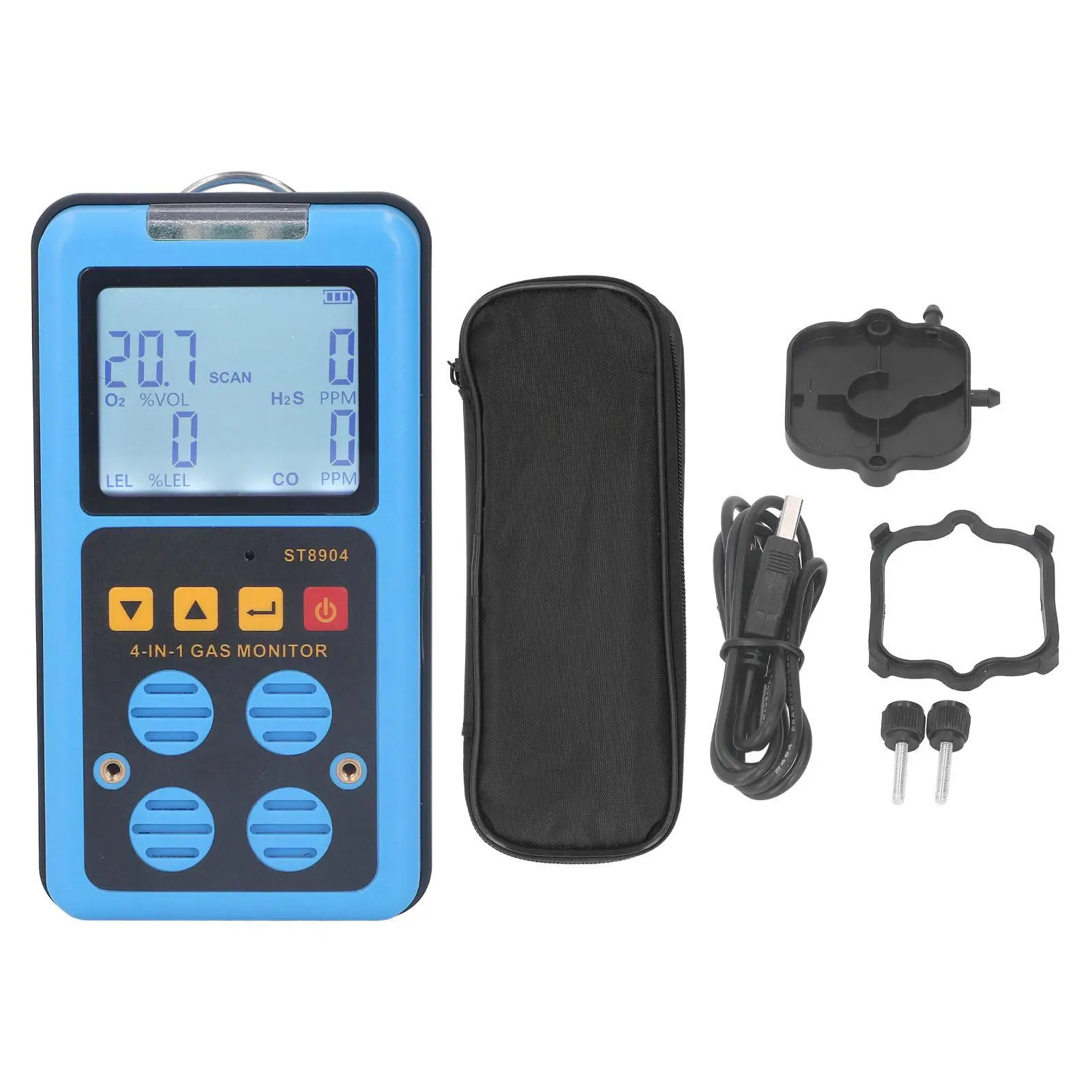 

High Sensitivity 4-in-1 Gas Monitor with Clear Backlit Display & 3 Alarm Modes for Accurate Measurement in for mountaineering