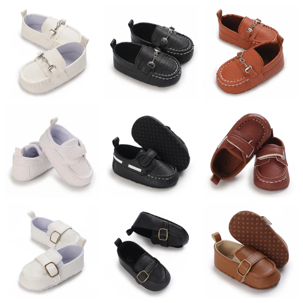 Spring And Autumn Style 0-1 Year Old Baby Walking Shoes Soft Soled Baby Shoes Casual Shoe Covers Small Leather Shoes