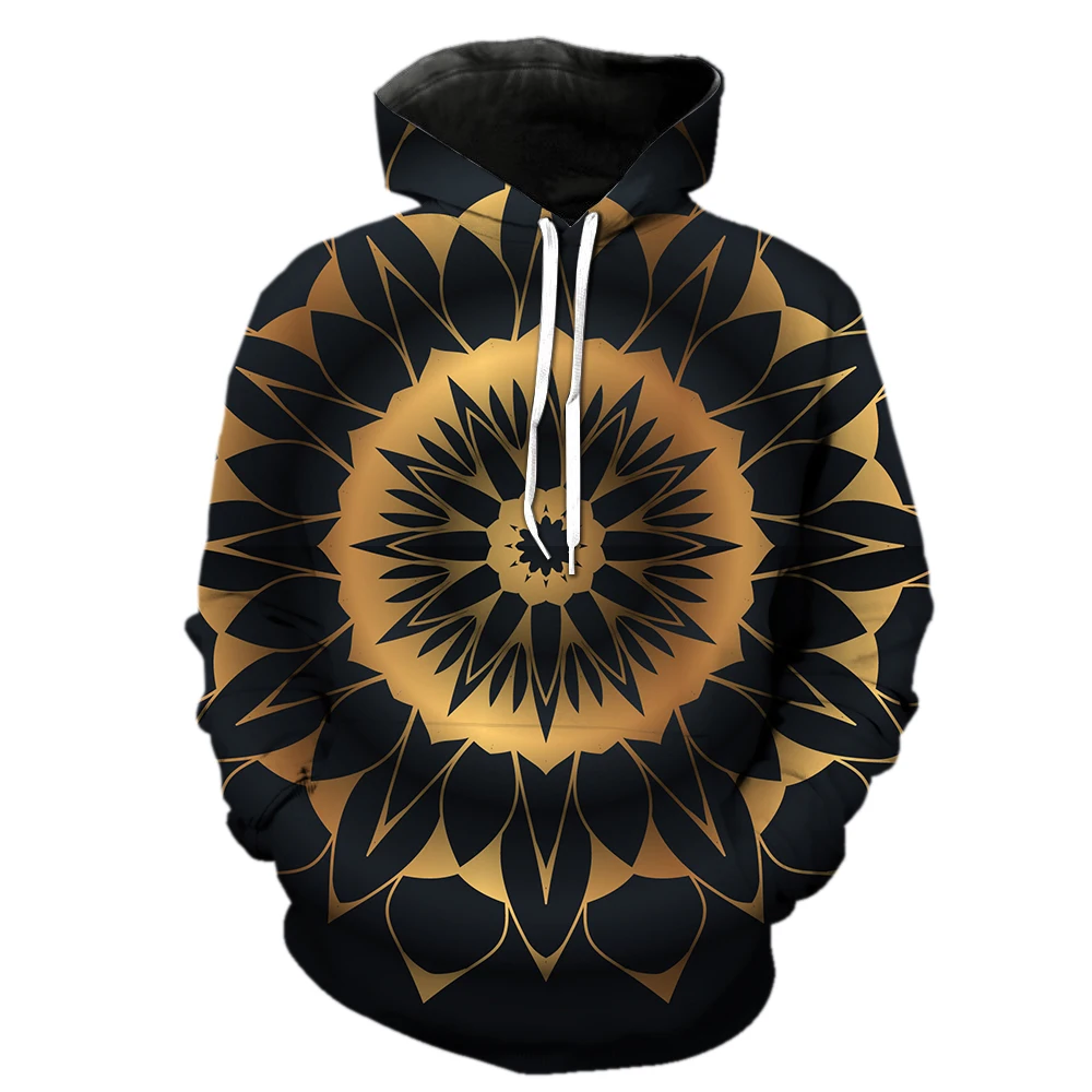 

Mandala Men's Hoodies Funny With Hood Jackets Streetwear Long Sleeve Tops 2022 Hot Sale Teens Unisex Spring 3D Print Oversized