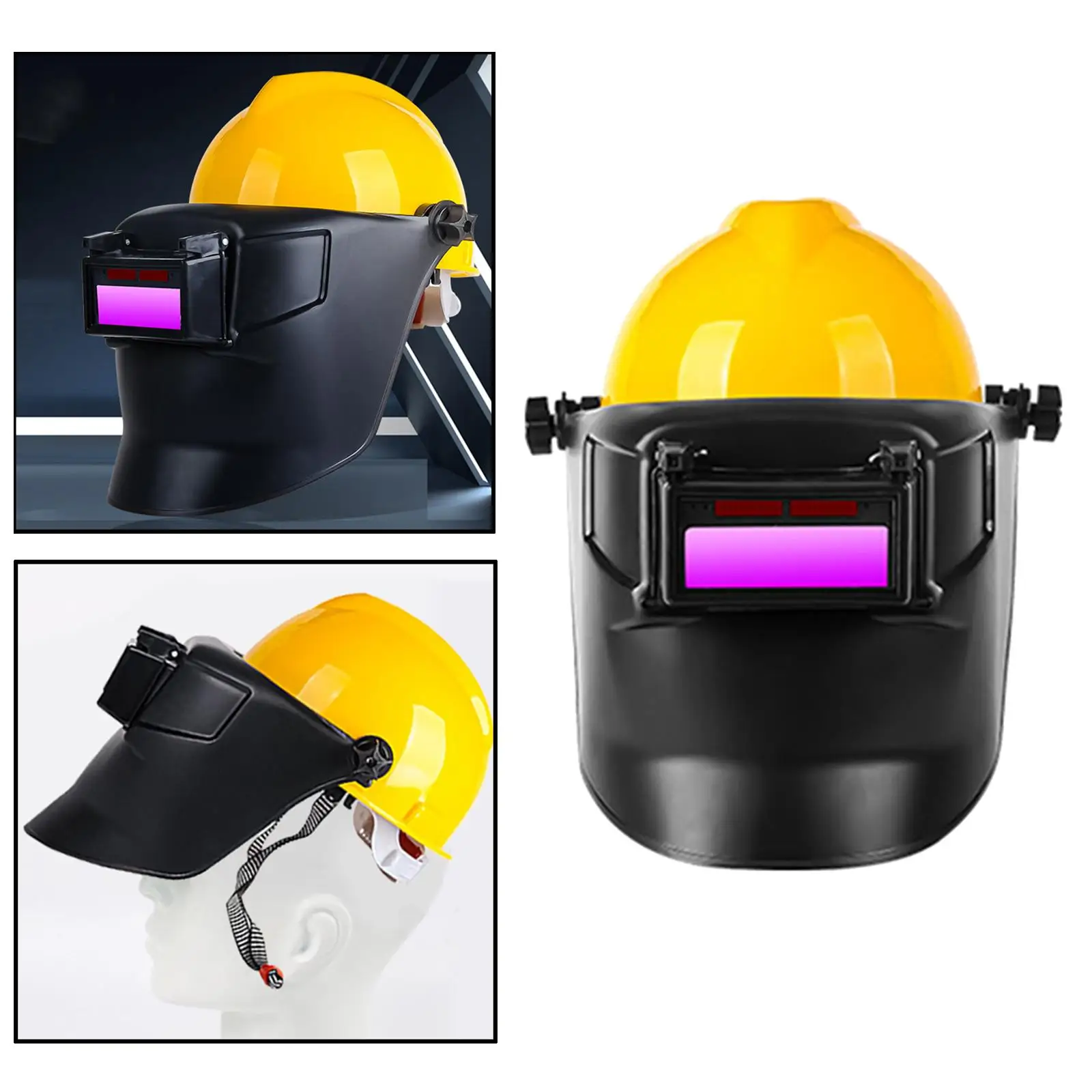 Auto Darkening Welding Helmet Grinding Mask Splash Proof Shockproof Large View