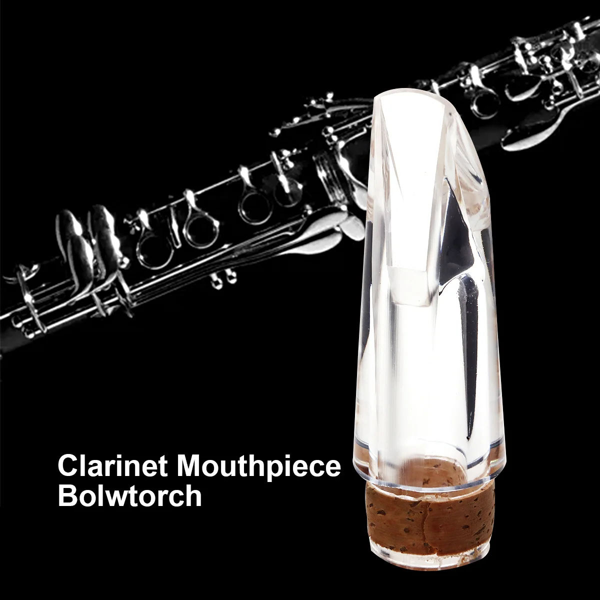 

Transparent Clarinet Mouthpiece 90x25mm Durable ABS Plastic Suitable for Bb Clarinet High Quality Metal Tone Rubber Plastic
