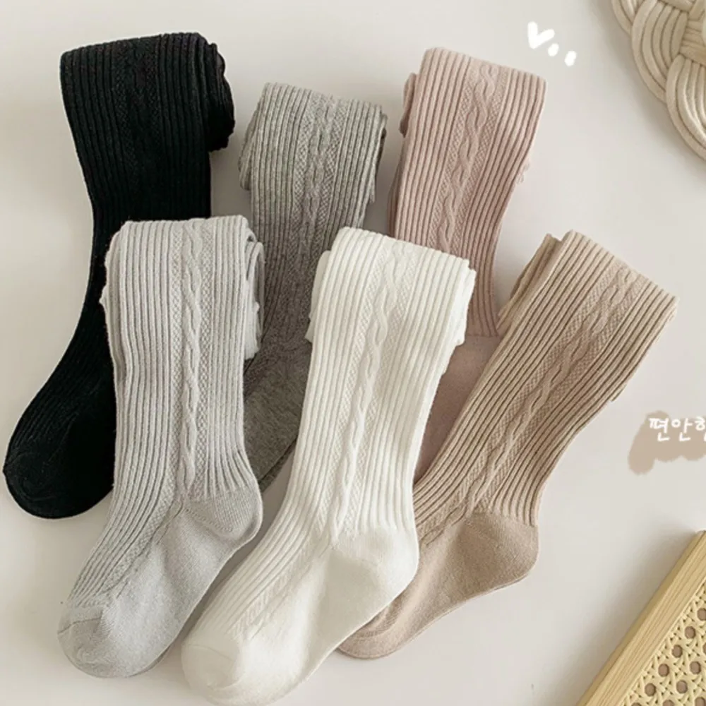 Baby girls' pantyhose children's leggings babies jumpsuit toddler spring stockings side twisted autumn tights baby clothes